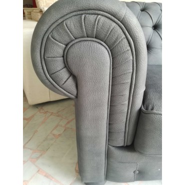 Divano Chesterfield 3 posti in microfibra